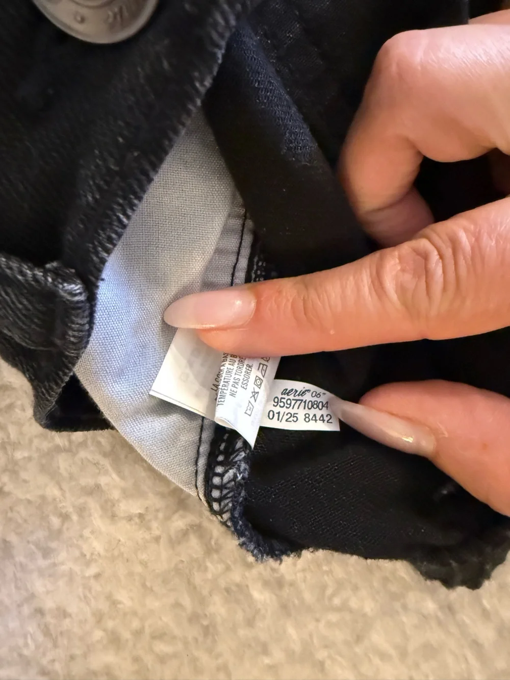 aerie Black Summer Daydream Distressed Denim Cutoff Shorts - Picture 4 of 4